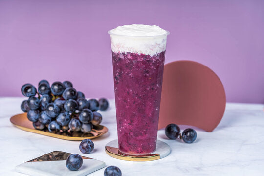 Succulent Grape Cheese Milk Foam