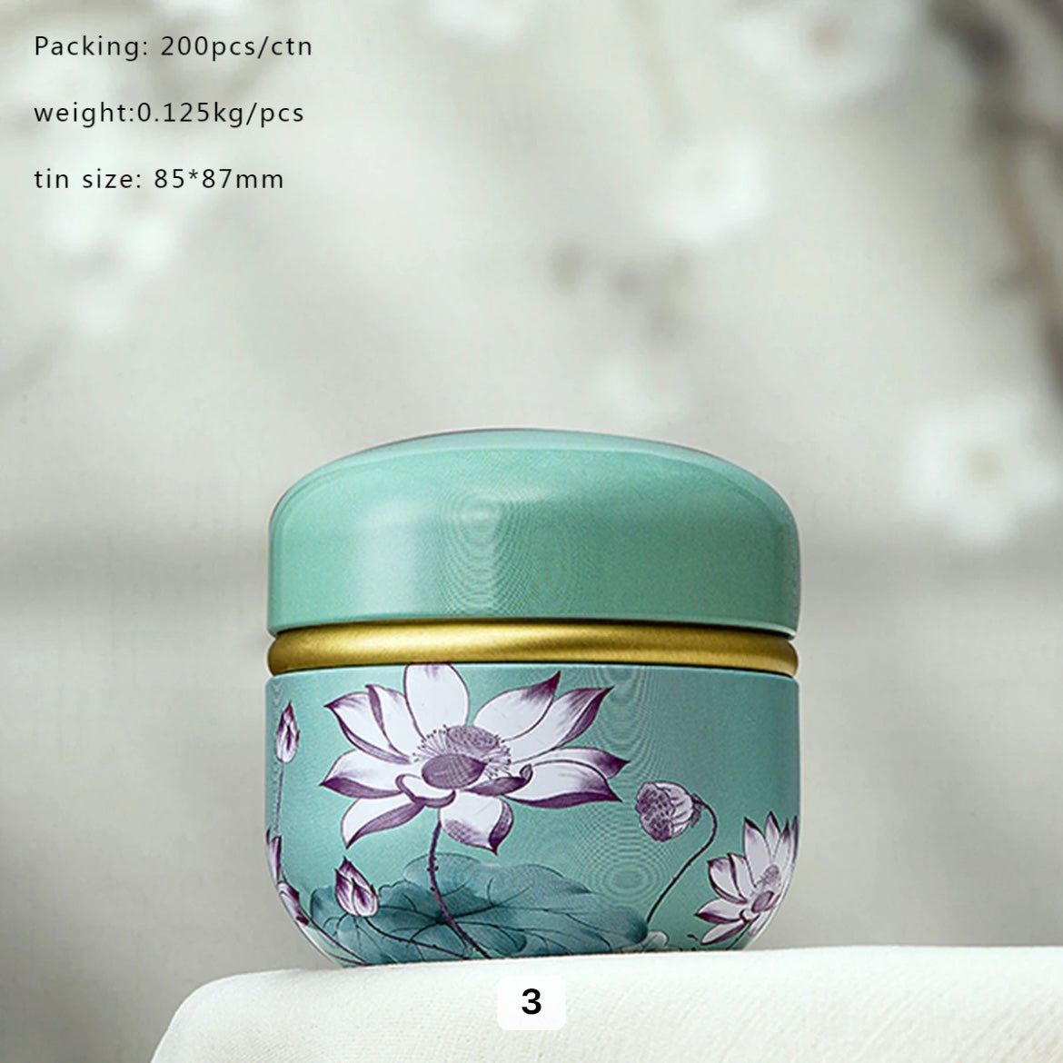 customize empty round metal candle tin cans tea packaging box 200pcs/box