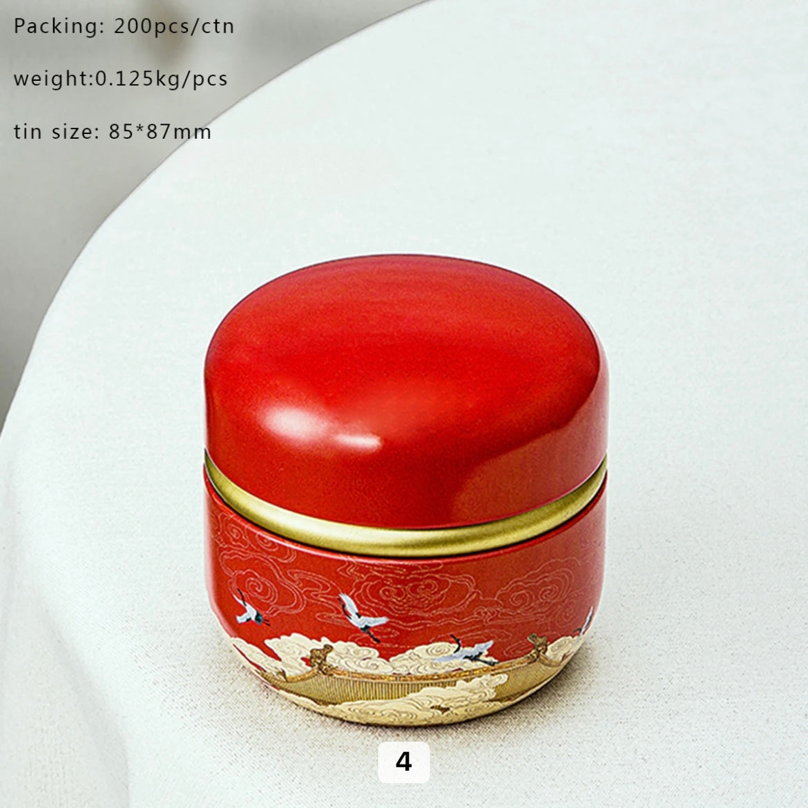 customize empty round metal candle tin cans tea packaging box 200pcs/box