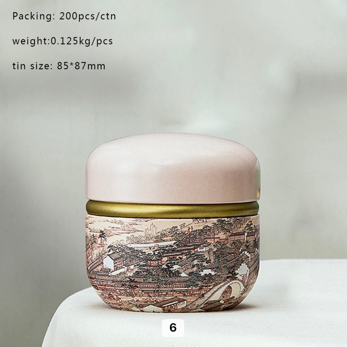 customize empty round metal candle tin cans tea packaging box 200pcs/box